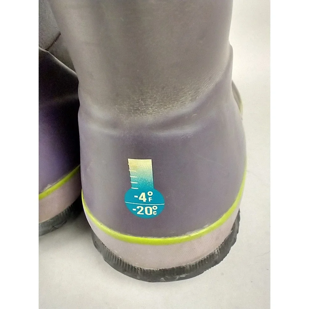 Bogs‎ Kids Slushie Purple Green Waterproof Winter Snow Boots Size 4 72292-540